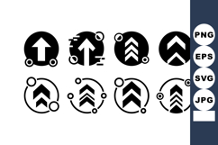 Upward Arrow Icons Vector Collection Modern Design Product Image 1