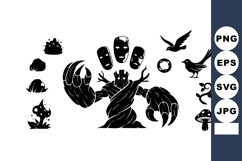 Tribal Tattoo Design Black Silhouette Vector Product Image 1