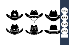 Cowboy Hats Collection Western Styles Vector Product Image 1