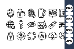 Cyber Security Icon Vector Pack For Digital Projects Product Image 1