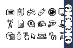 Minimal Tech Device Icons Bundle For UI Design Product Image 1