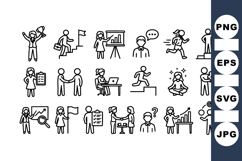 Business Success Icons Line Art Bundle for Presentations Product Image 1