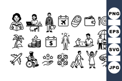 Business and Lifestyle Icon Vector Set for Work Projects Product Image 1