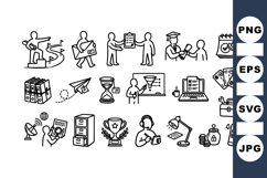 Hand Drawn Business Planning Icon Set Bundle Product Image 1