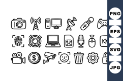 Technology Icons SVG Clipart Bundle for Digital Projects Product Image 1