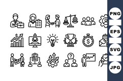 Business Professional Icon Vector Set for Office Use Product Image 1