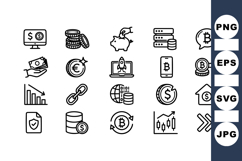 Modern Finance Icon Vector Set For Business Projects Product Image 1