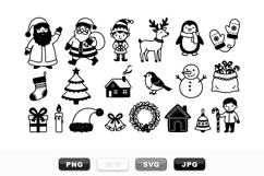 Christmas Silhouette SVG Clipart Bundle Set Product Image 1