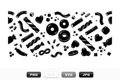 Black Candy Silhouette Clipart Bundle For Crafts Product Image 1