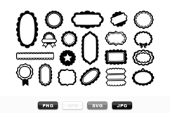 Vintage Rustic Label Shapes SVG Clipart Bundle Product Image 1