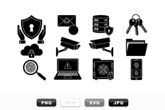 Digital Security Icon Vector Bundle for Web Use Product Image 1