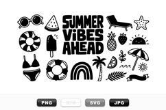 Summer Vibes Clipart Bundle for Beach and Vacation Product Image 1