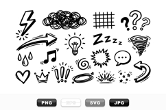 Hand Drawn Doodle Icon Vector Set for Crafts Product Image 1