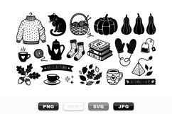 Cozy Autumn Clipart Bundle for Fall Crafts Product Image 1