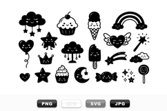 Kawaii Cute Vector Clipart Bundle For Crafting Product Image 1