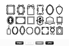 Vintage Frame And Decorative Label Clipart Bundle Product Image 1