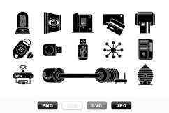 Digital Security Technology Icon Svg Bundle Product Image 1