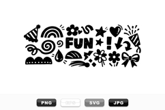 Playful Birthday Party Icon Svg Clipart Bundle Product Image 1