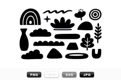 Minimalist Abstract Organic Shapes Vector Bundle Product Image 1