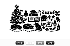 Christmas Holiday Clipart Set With Cozy Animals And Product Image 1
