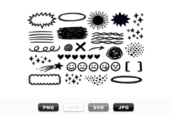 Hand Drawn Doodle Clipart Set for Crafts and Print Product Image 1