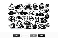 Capybara Holiday Winter Clipart Bundle Set Product Image 1