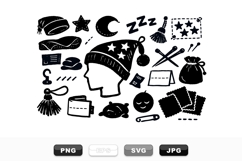 Hand Drawn Knitting Tools and Cozy Winter Accessories Bundle Product Image 1