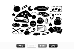 Hand Drawn Sleepy Night Clipart Bundle Product Image 1