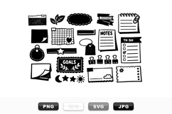 Hand Drawn Planner Icon Clipart Set For Organizers Product Image 1