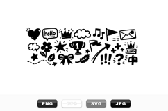 Hand Drawn Doodle Icon Clipart Bundle Product Image 1