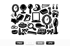 Vintage Beauty Accessories Clipart Set For Crafts Product Image 1