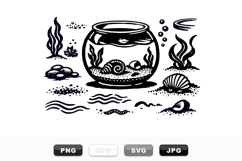 Underwater Aquarium Vector Clipart Set For Crafts Product Image 1