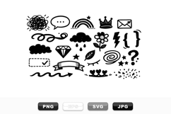 Hand Drawn Doodle Icon Vector Set For Crafts Product Image 1