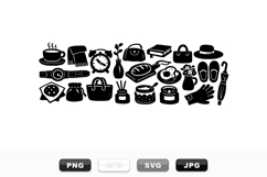 Hand Drawn Morning Essentials Vector Clipart Set Product Image 1
