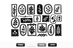 Rustic Botanical Vector Frame Clipart Bundle Product Image 1