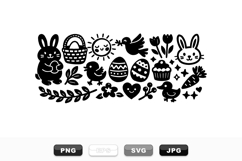 Easter Bunny And Spring Elements SVG Bundle Product Image 1