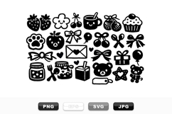 Hand Drawn Kawaii Doodle Clipart Collection Set Product Image 1