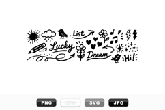 Hand Drawn Doodle Vector Clipart Set for Crafts Product Image 1