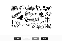 Hand Drawn Doodle Icon Clipart Set for Crafts Product Image 1