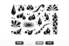 Vector Water Drop Clipart Bundle For Graphic Design Product Image 1