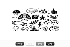 Hand Drawn Doodle Clipart Bundle For Crafts Product Image 1