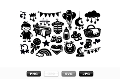 Adorable Baby Nursery Clipart Bundle for Crafts Product Image 1