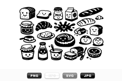 Hand Drawn Cute Bakery Treats Clipart Bundle Product Image 1