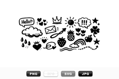 Hand Drawn Doodle Clipart Set For Creative Projects Product Image 1