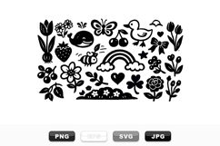 Hand Drawn Nature Icon Set for Craft Projects Product Image 1