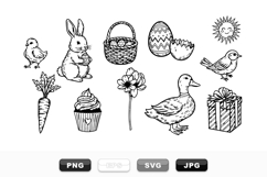 Hand Drawn Easter Animals And Spring Clipart Bundle Product Image 1