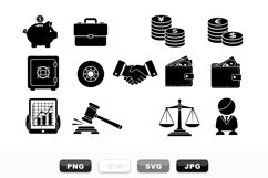 Business Finance Icon Pack for Commercial Use Product Image 1