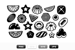 Vintage Candy Silhouette SVG Clipart Bundle For Crafts Product Image 1