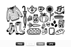 Hand Drawn Cozy Autumn Clipart Bundle For Seasonal Crafts Product Image 1