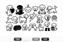 Cute Puppy Vector Clipart Bundle for Crafts Product Image 1